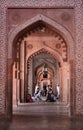 Muslims praying inside Jama Masjid Friday Mosque